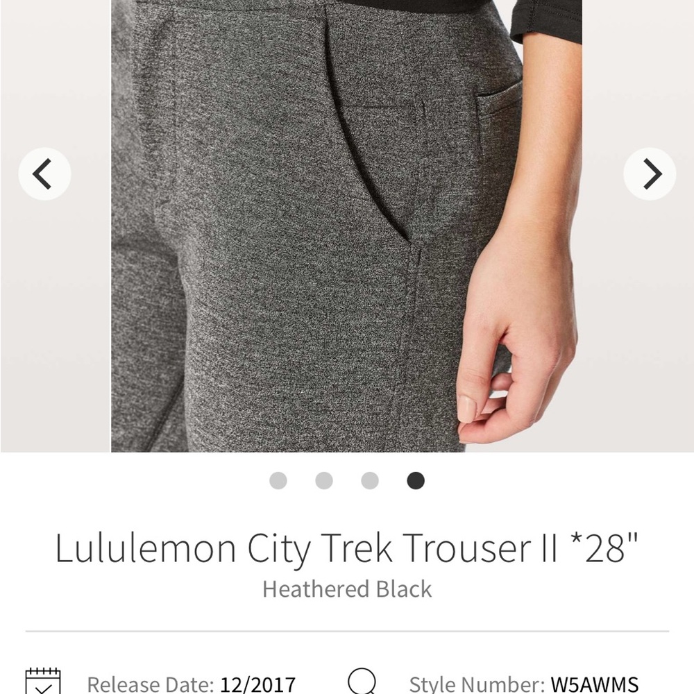 Lululemon Athletica Heathered Gray Slim Fit Trousers